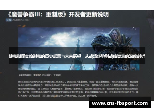 捷克指挥官哈谢克的历史反思与未来展望：从战场经验到战略智慧的深度剖析